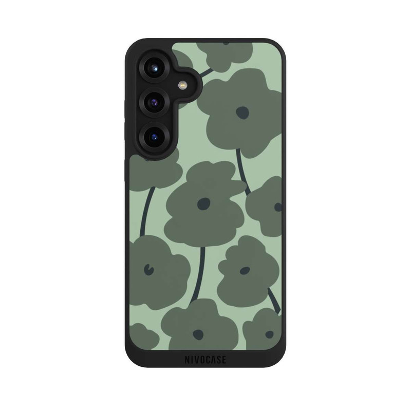Galaxy S25 + NIVOpure Minimalistische Blumen Grün