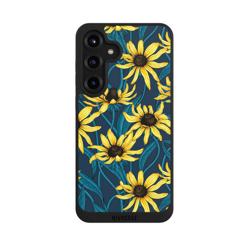 Samsung Galaxy S25+  NIVOpure Sonnenblumen auf Blauem Hintergrund