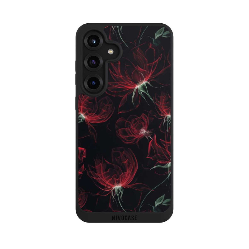 Galaxy S25 + NIVOpure Fleurs rouges Fond d'écran