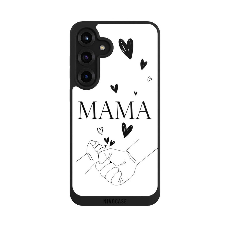 Galaxy S25 + NIVOpure Muttertag Line Art Hände Schwarz Weiß