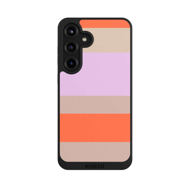 Galaxy S25 + NIVOpure Moca Lila Orange Stripes