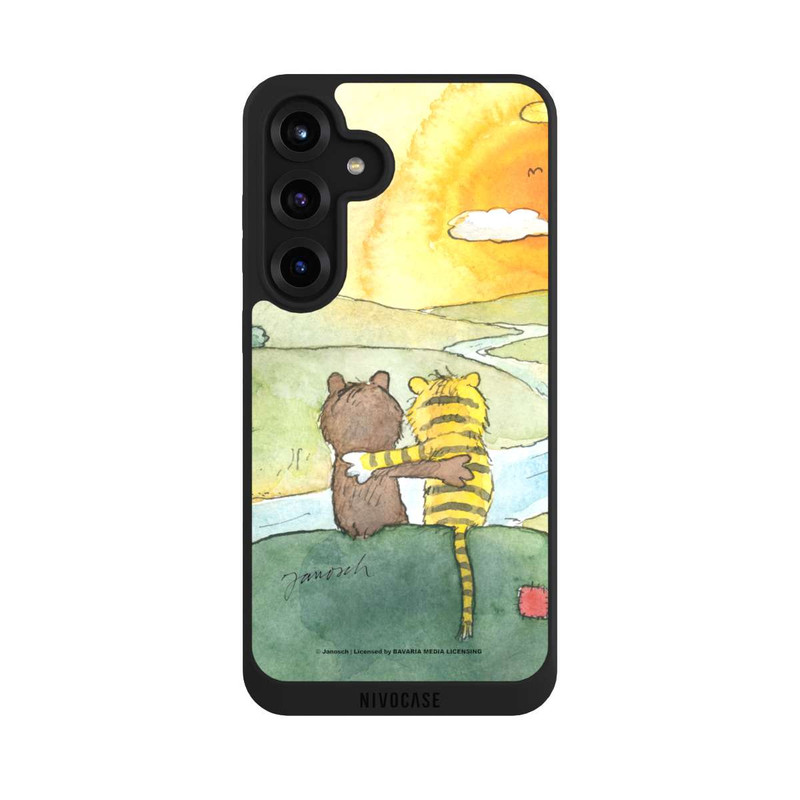 Galaxy S25 + NIVOpure Bär und Tiger Sonnenuntergang
