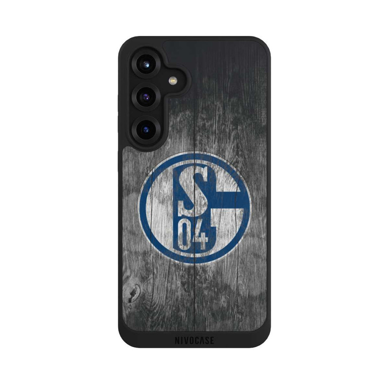 Galaxy S25 + NIVOpure Schalke 04 Holz Look