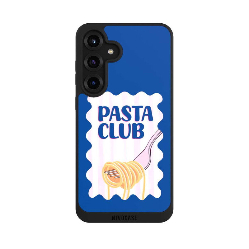 Galaxy S25 + NIVOpure Pasta Club in Blue and Pink
