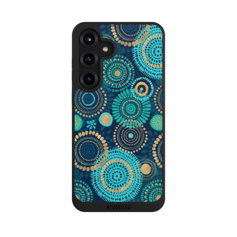 Galaxy S25 + NIVOpure Blockprint India Teal Gold