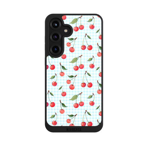 Samsung Galaxy S25+  NIVOpure Cherries and Blue Gingham