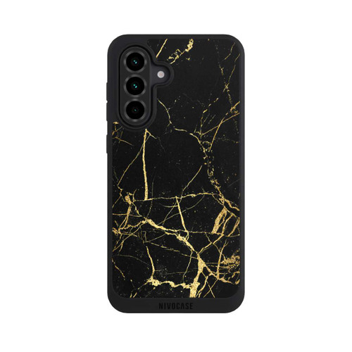 Samsung Galaxy A36 5G NIVOpure Schwarzgoldener Marmor-Look