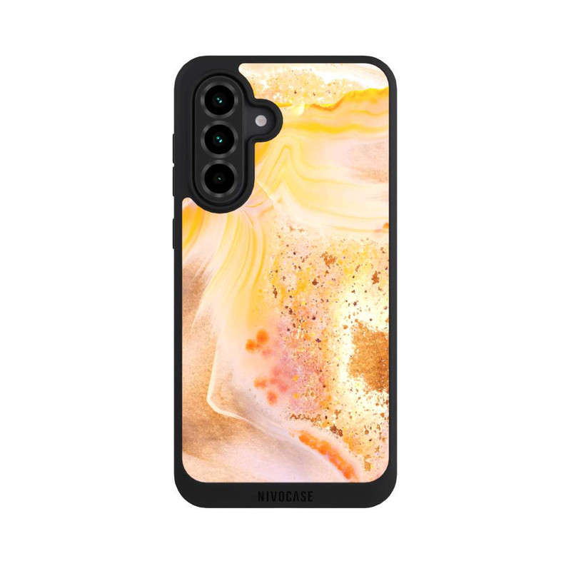 Galaxy A36 5G NIVOpure Orangefarbener Glitzer Marmorlook