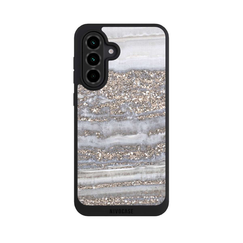 Galaxy A36 5G NIVOpure Weißer Glitzer Marmor Look