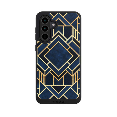 Samsung Galaxy A36 5G NIVOpure Kunst Deko Blau Golddruck