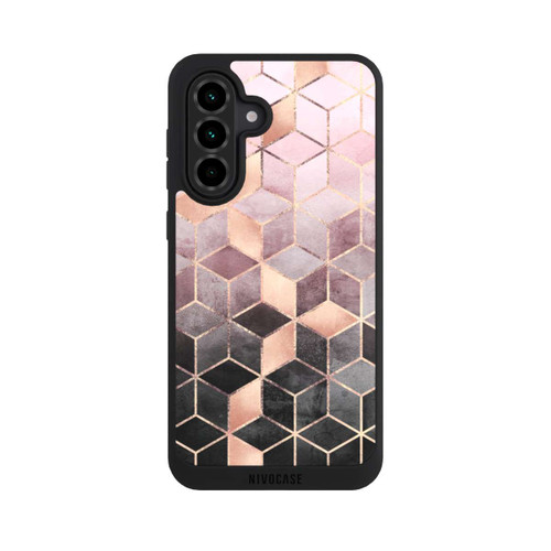 Samsung Galaxy A36 5G NIVOpure Pink-grauer Farbverlauf Würfel Druck