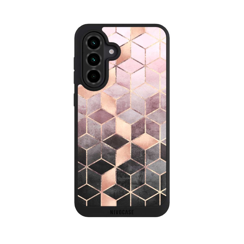 Galaxy A36 5G NIVOpure Pink-grauer Farbverlauf Würfel Druck