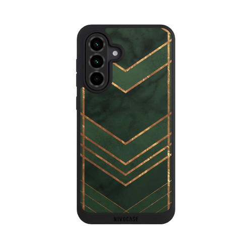 Samsung Galaxy A36 5G NIVOpure Dark Green Pattern Golden Stripes