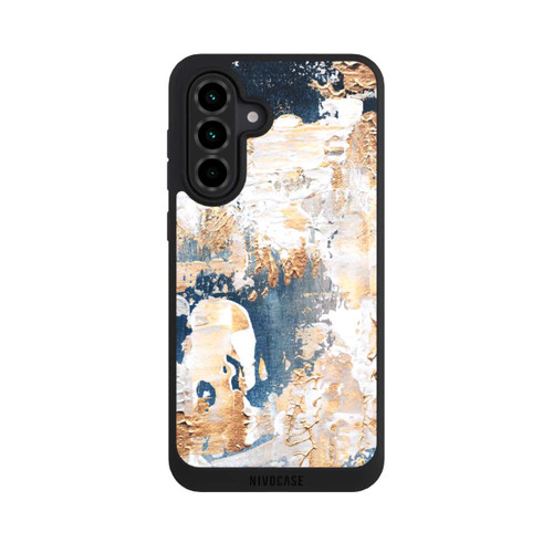 Samsung Galaxy A36 5G NIVOpure Abstraktion Blau und Gold