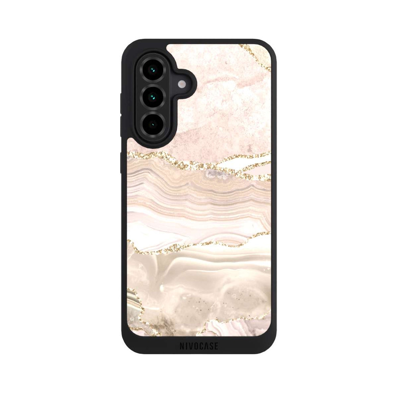 Galaxy A36 5G NIVOpure Marmor rosa-goldene Streifen