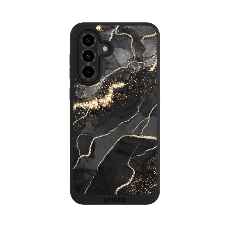 Galaxy A36 5G NIVOpure Dark Marble Swirls Gold Look