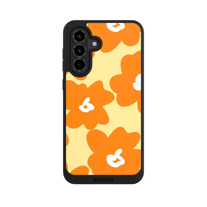 Galaxy A36 5G NIVOpure Retro Blumenmuster Päivi Gelb Orange