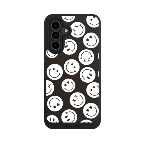 Samsung Galaxy A36 5G NIVOpure Smiles Emotes Pattern Black And White