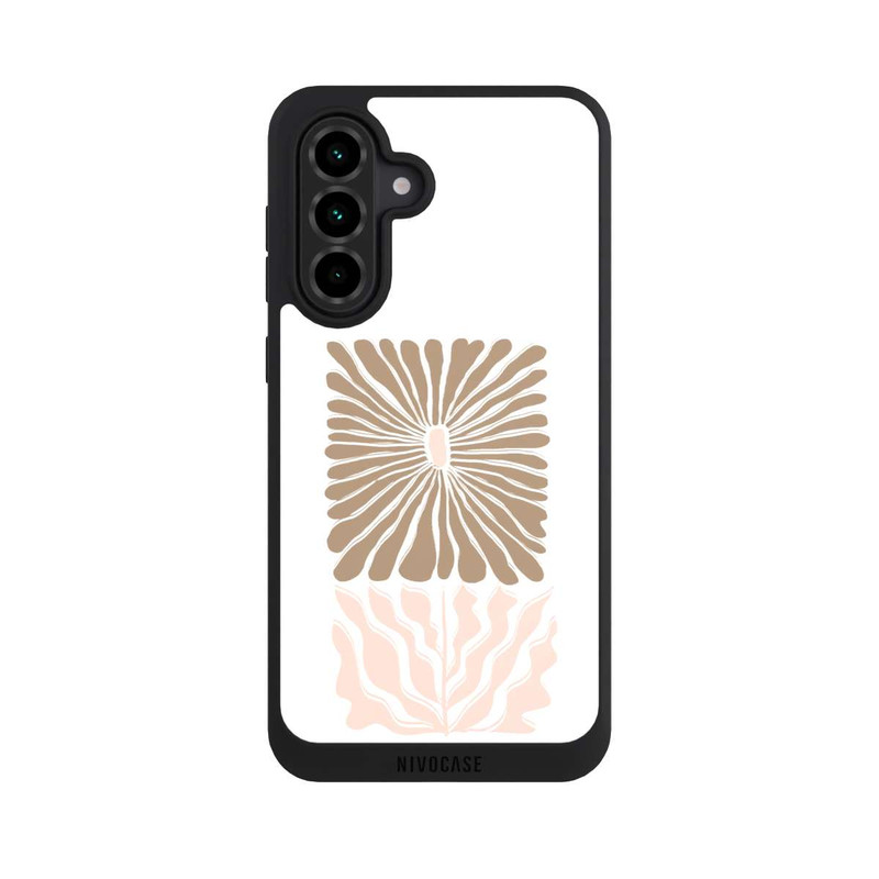 Galaxy A36 5G NIVOpure Eckige Blume Hellbraun