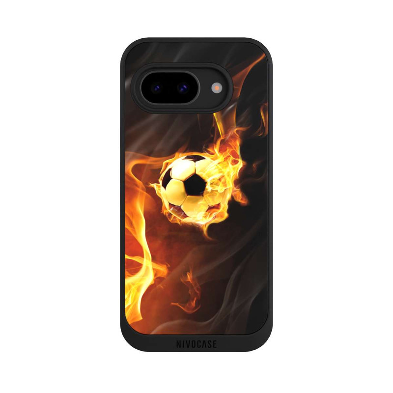 Pixel 9 a NIVOpure Fußball in Flammen