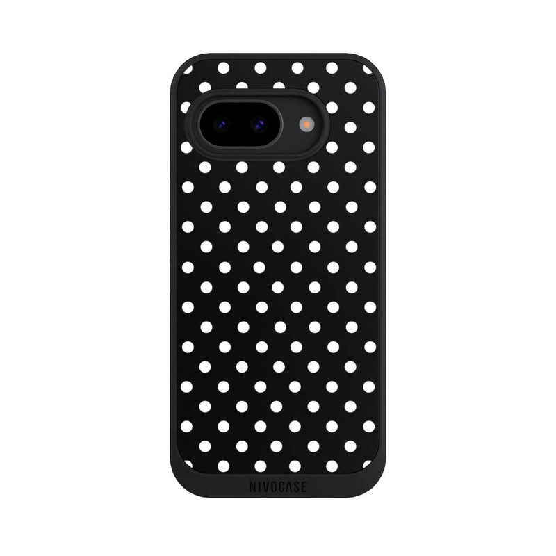 Pixel 9 a NIVOpure Polka Dots Schwarz und Weiß