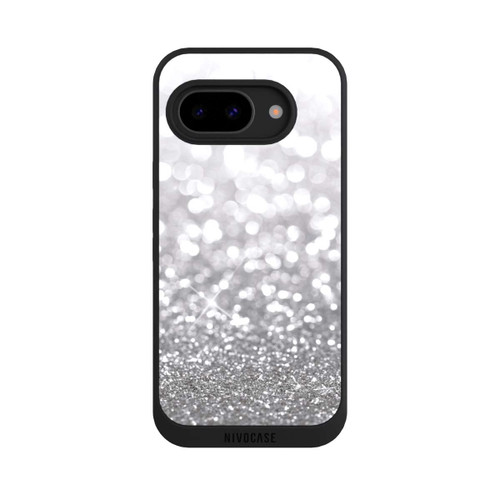 Google Pixel 9a NIVOpure Pluie de Paillettes Argentées Look