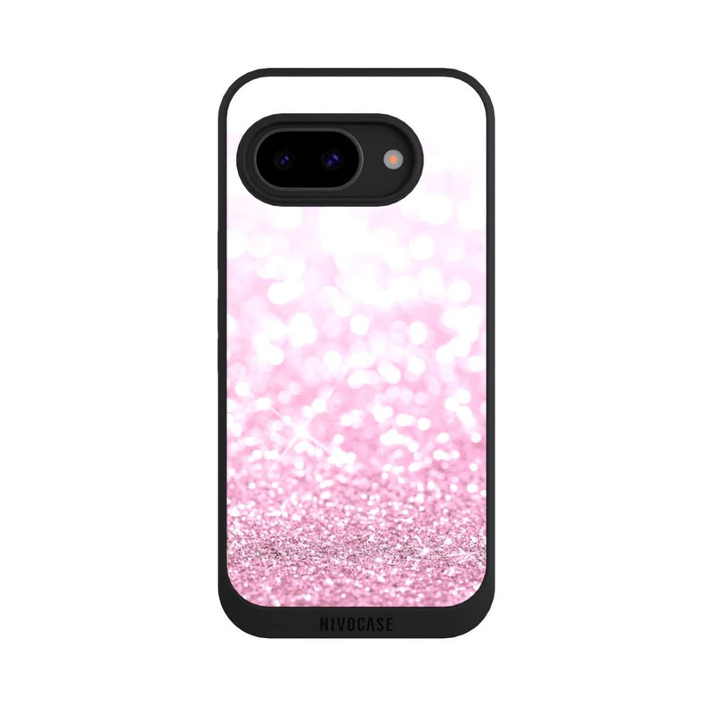 Pixel 9 a NIVOpure Pluie de paillettes roses look