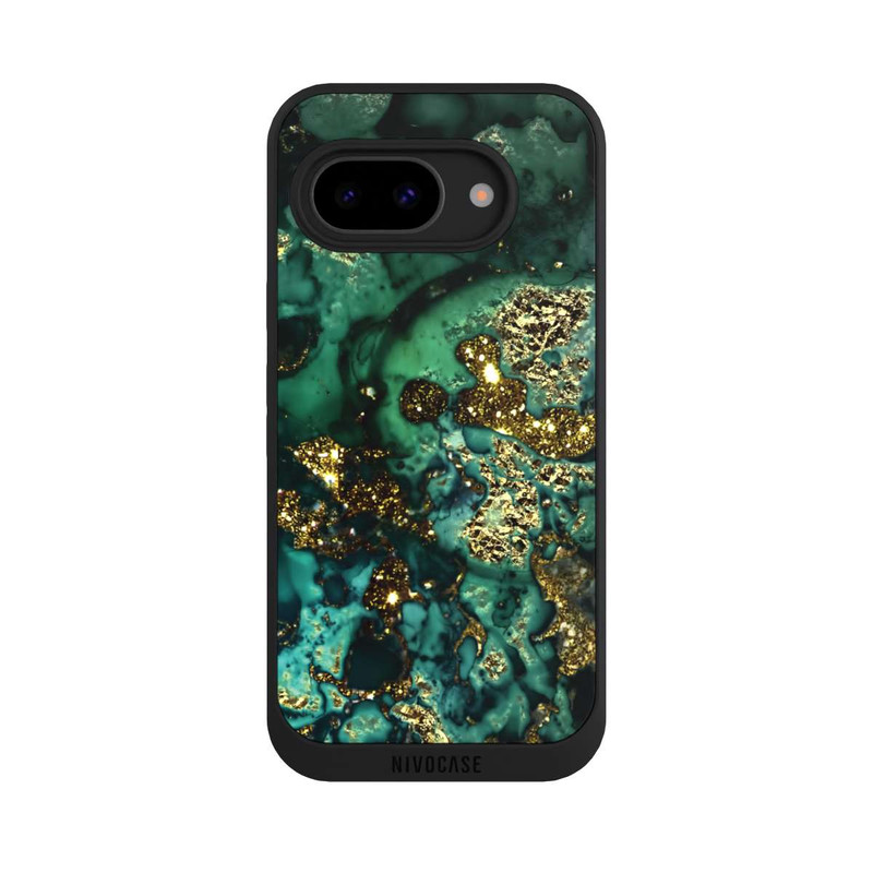 Pixel 9a NIVOpure Cyan Glitzer Marmorlook
