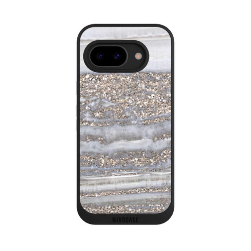 Google Pixel 9a NIVOpure Aspect marbre blanc pailleté