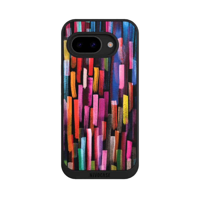 Pixel 9 a NIVOpure Bunte Pinselstriche schwarz