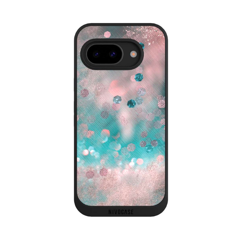Pixel 9 a NIVOpure Turquoise Glamour Glitter Look