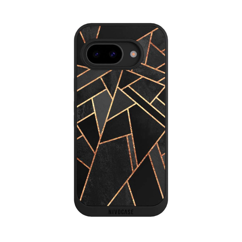 Pixel 9a NIVOpure Schwarze Nacht Gold Druck