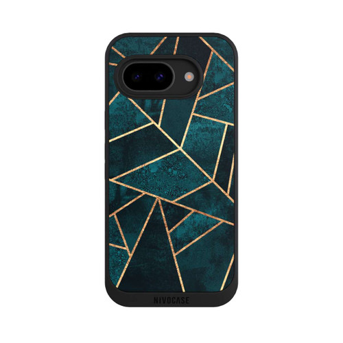 Google Pixel 9a NIVOpure Tief Blaugrün Stein Gold Druck