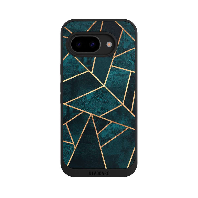 Pixel 9a NIVOpure Deep Teal Stone Gold Print