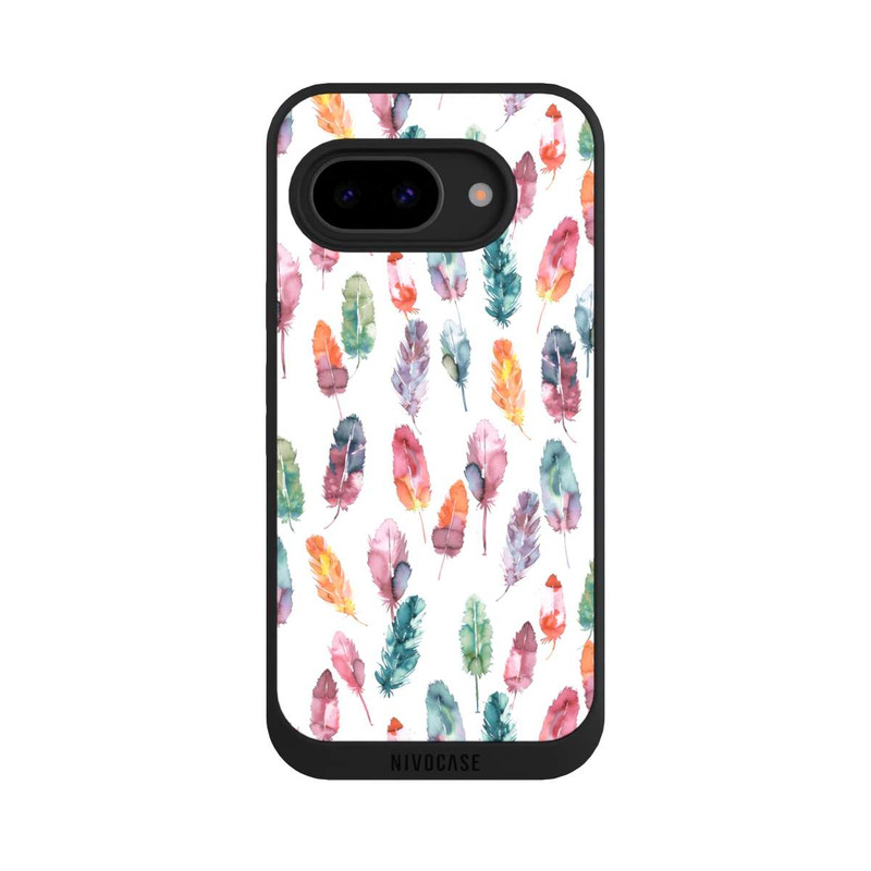 Pixel 9a NIVOpure Boho Watercolor Feathers