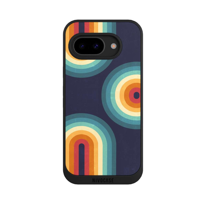 Pixel 9a NIVOpure Double Rainbow on Blue