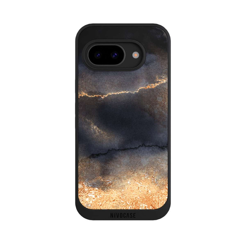Pixel 9a NIVOpure Schwarzer Marmor Goldstaub Look