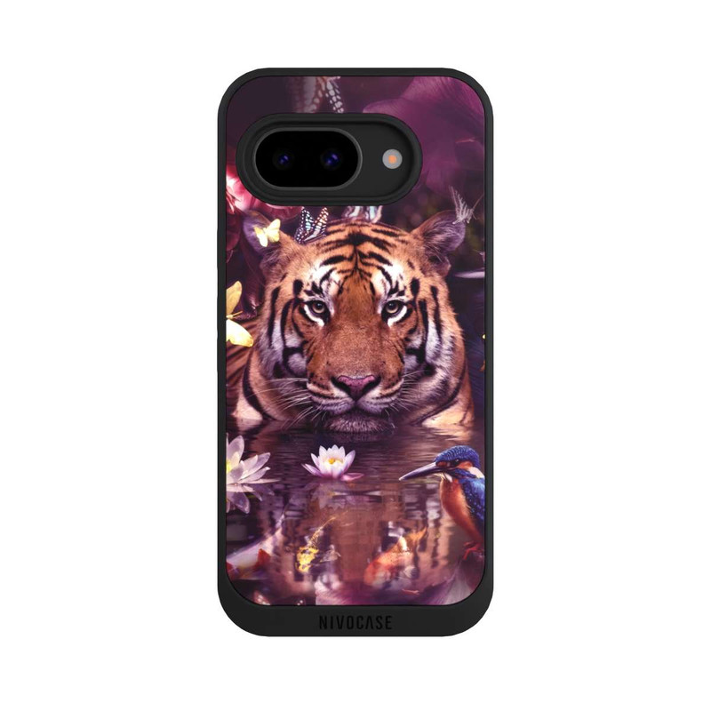Pixel 9a NIVOpure Tiger Blumenrahmen
