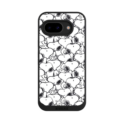 Google Pixel 9a NIVOpure Snoopy Muster Schwarz und Weiß