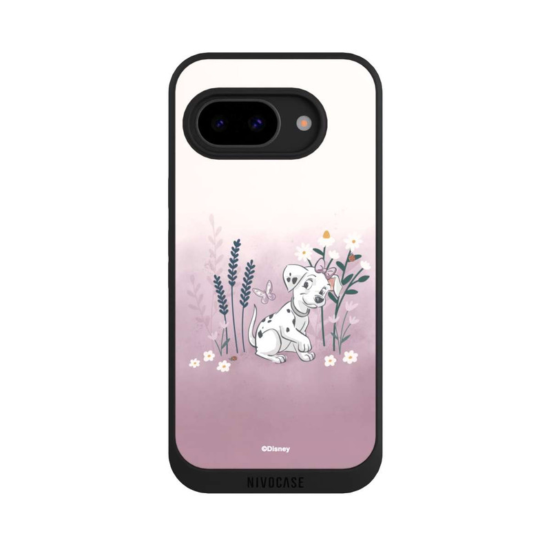 Pixel 9a NIVOpure Les 101 Dalmatiens avec des fleurs