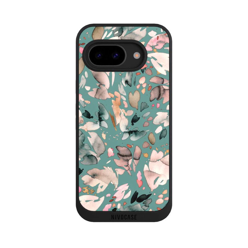 Pixel 9a NIVOpure Abstrakte Blumenblätter grün