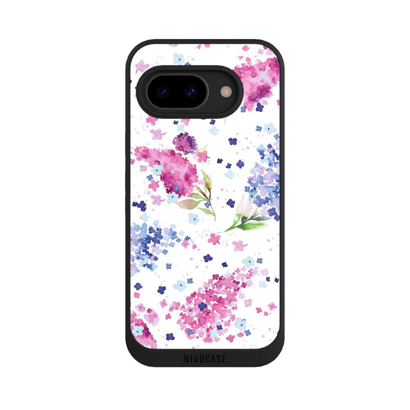 Pixel 9 a NIVOpure Hortensien Lila und Rosa Blumen