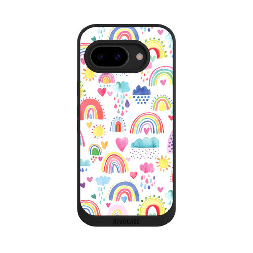 Google Pixel 9a NIVOpure Lovely Rainbows Multi Red