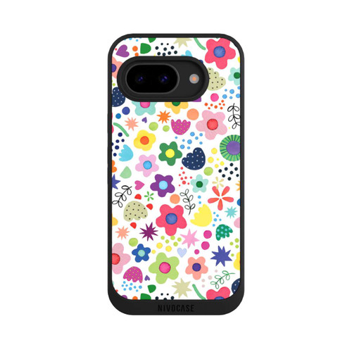 Google Pixel 9a NIVOpure Fleurs psychédéliques colorées
