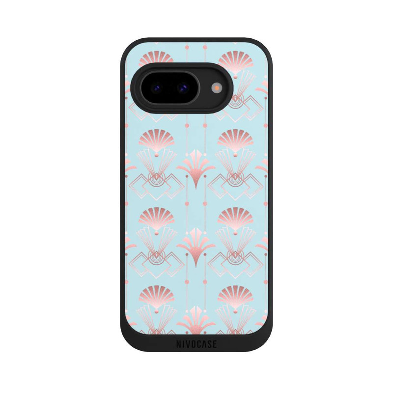 Pixel 9a NIVOpure Art Deco Rose Gold Elegance Blue