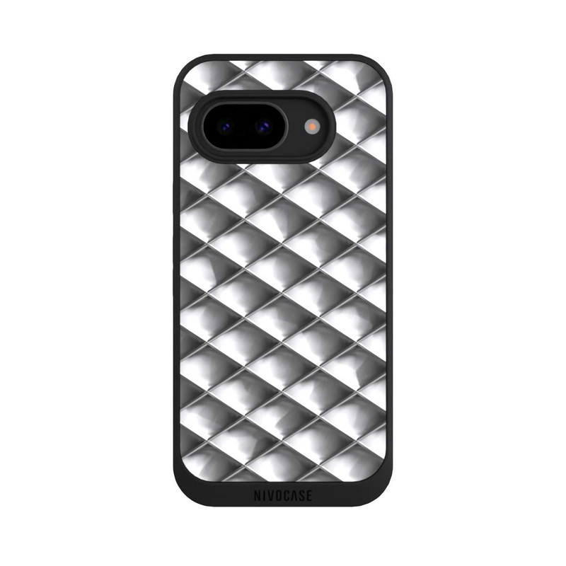 Pixel 9a NIVOpure Carrés argentés Glamour