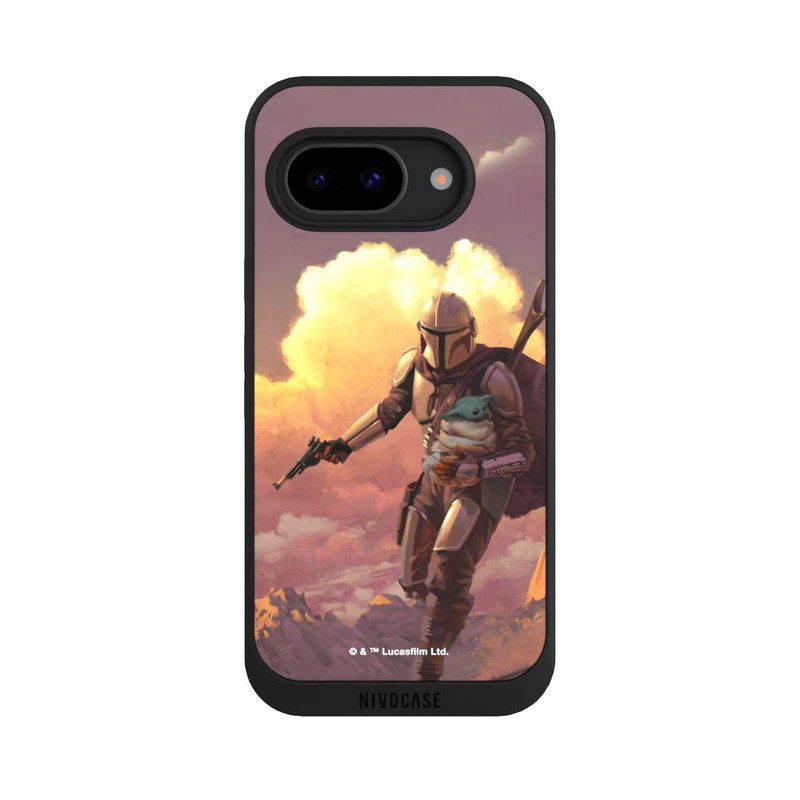 Pixel 9a NIVOpure Les nuages ​​du coucher du soleil Mandalorien et Grogu