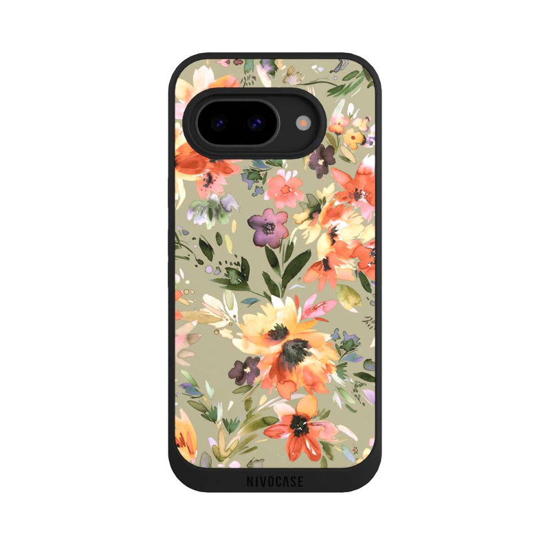 Pixel 9 a NIVOpure Malerische tropische Blumen Salbeigrün