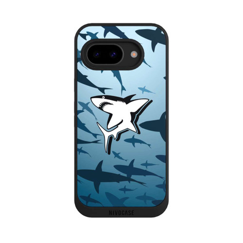 Google Pixel 9a NIVOpure Haie Muster Blau