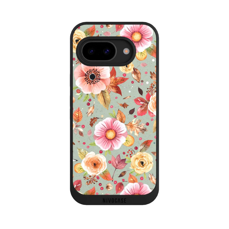 Pixel 9a NIVOpure Autumn Flowers Soft Green